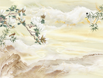 大理石纹山水