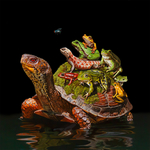 装饰画乌龟蜥蜴青蛙手绘创意插画