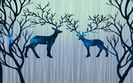 深林鹿 欧式麋鹿 3D鹿 北欧