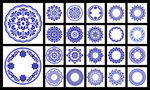 矢量古典青花瓷图案系列