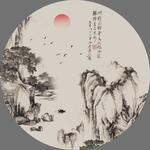 禅意山水装饰画