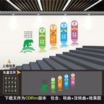 食堂楼梯文化墙