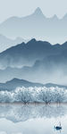 水墨风景山水画 TIF分层