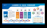 蓝色企业文化墙展板宣传栏