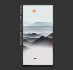 玄关山水装饰画 竖幅山水装饰画