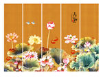 荷花国画