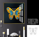 现代简约轻奢珐琅彩晶瓷画晶钻画