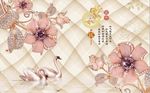 现代时尚珠宝奢华电视背景墙