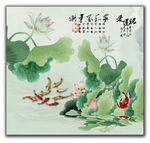 荷花装饰画