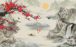 梅花背景墙