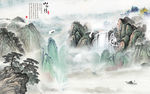 别墅新中式背景墙 TIF分层
