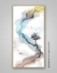 禅意水墨山水画