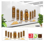 中式社会主义核心价值观文化墙图