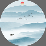 水墨画 圆形水墨画