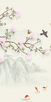 新中式山水玄关画 TIF分层画