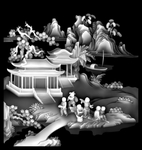 精雕图 灰度图 浮雕图 3D图