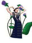彩绘旗袍美女