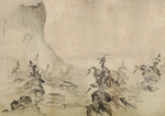 松树 中式 背景墙  电视背景