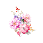 高清手绘花卉印花