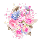 高清手绘花卉印花