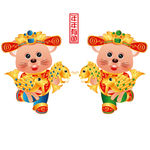 高清矢量鼠年形象门头贴