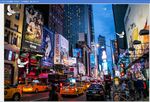 复古纽约城市夜景背景墙壁纸图片