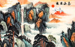 水墨国画背景墙