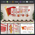 一图看懂十九大红色党建文化墙