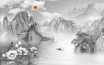 高清山水装饰画 TIF分层