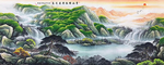 招财山水画