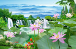国画荷花