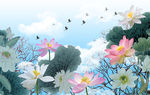 国画荷花