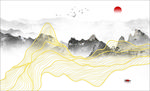 金线水墨画