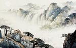中式电视墙背景图