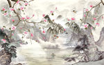 高山新山水中式画 tif分层