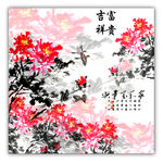 无框画牡丹