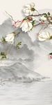 中国风中式山水玄关 tif分层