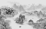 新款中式新山水画 tif分层
