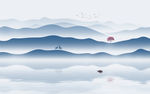 意境水墨山水画