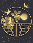 新中式现代轻奢抽象树叶北欧