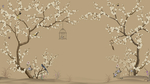 花鸟背景墙壁画