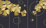 金雕梧桐花鸟圆圈中式立体背景墙