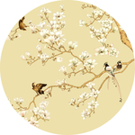 玉兰花花鸟装饰画