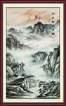 竖幅山水画