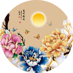 牡丹花鸟装饰画