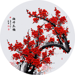 梅花水墨画