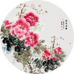 富贵长寿花鸟画