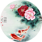 牡丹花开富贵装饰画