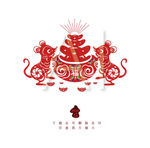 鼠年剪纸