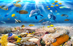 梦幻海底世界3d背景墙